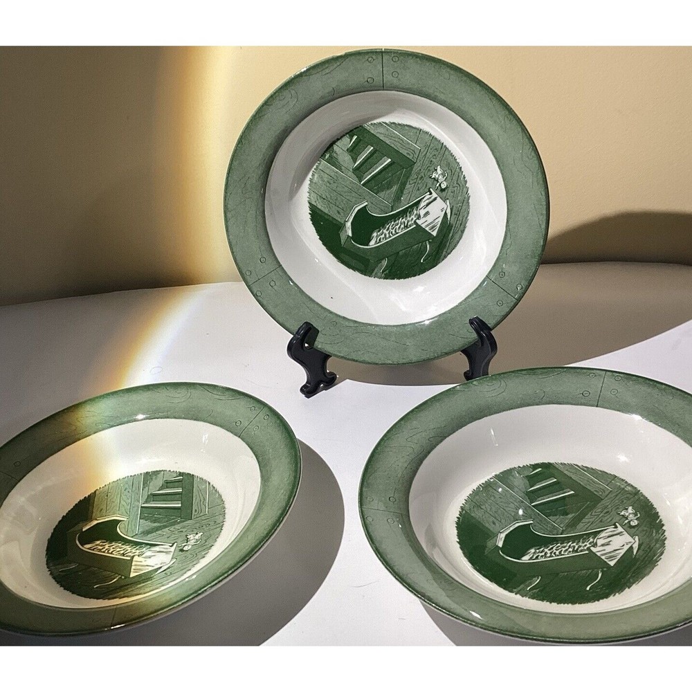Royal Colonial homestead Set of 3 Soup Bowls